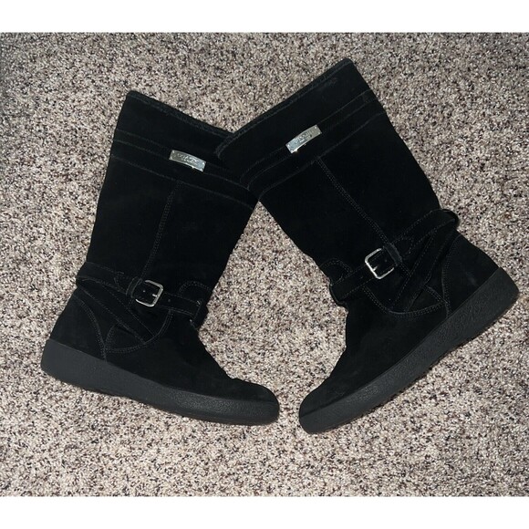 Coach Shoes - Coach Designer Suede Black Winter Logo Boots Women's Size 7 B